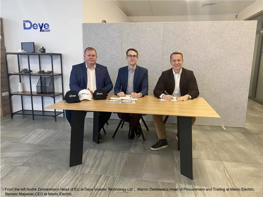 Deye Inverter ha firmado un acuerdo de cooperación comercial con Menlo Electric